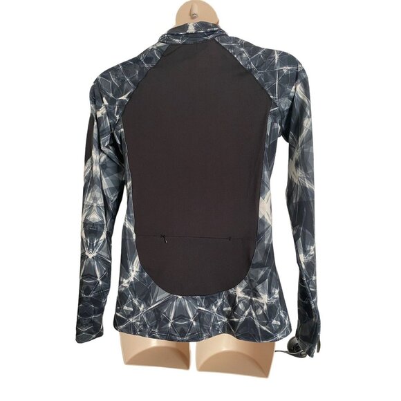 Icyzone Woman's XL Cycling Workout Long Sleeve Shirt Yoga Running 1/4 Zip Pocket - Picture 3 of 7